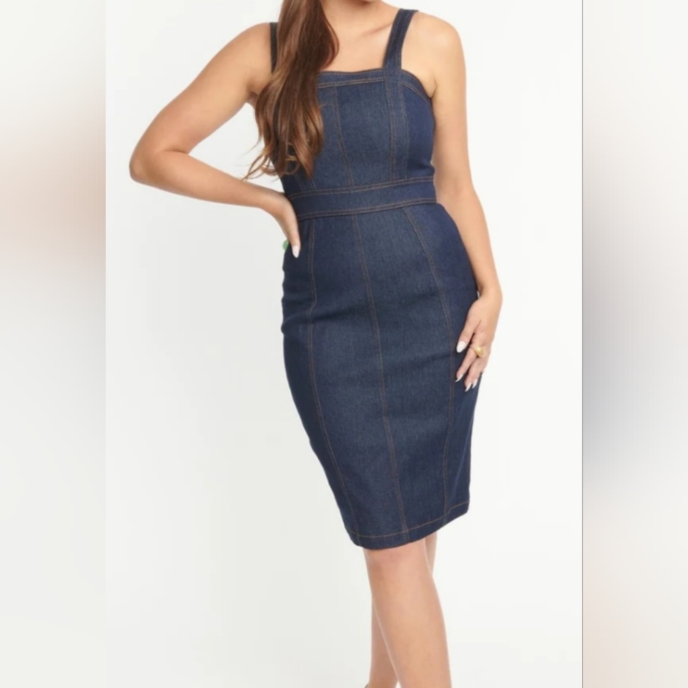 Dark  Denim Wiggle Dress